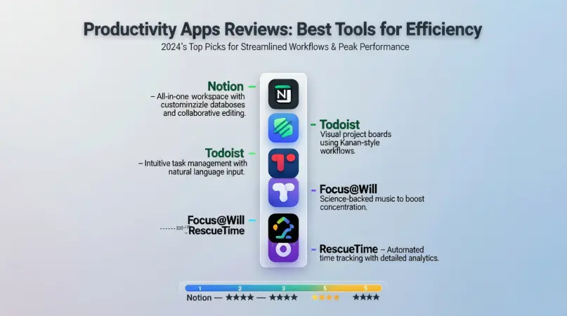 productivity apps reviews best tools for efficiency