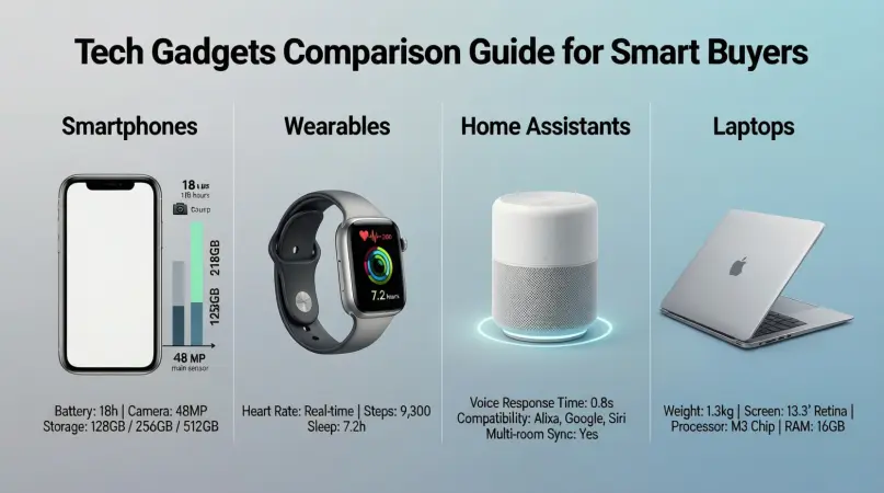 tech gadgets comparison guide for smart buyers